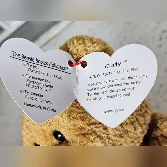 Curly The Bear - Ty Beanie Baby